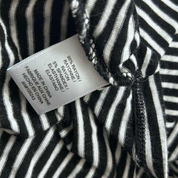 Bobeau Sleeveless Black/White Striped Super Soft Maxi Dress Petite Medium - Picture 5 of 6